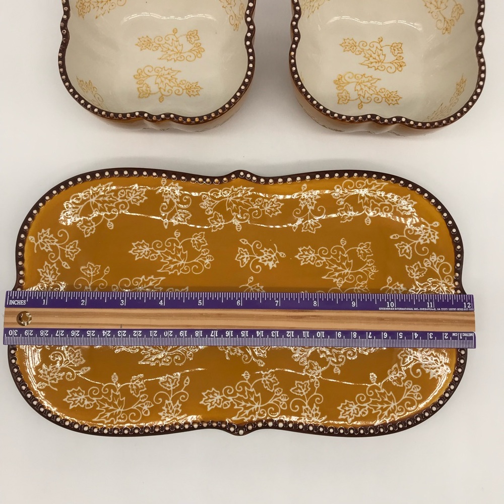 Temp-tations Floral Lace Fall soup bowl and plate. Set of 2 - Picture 9 of 12